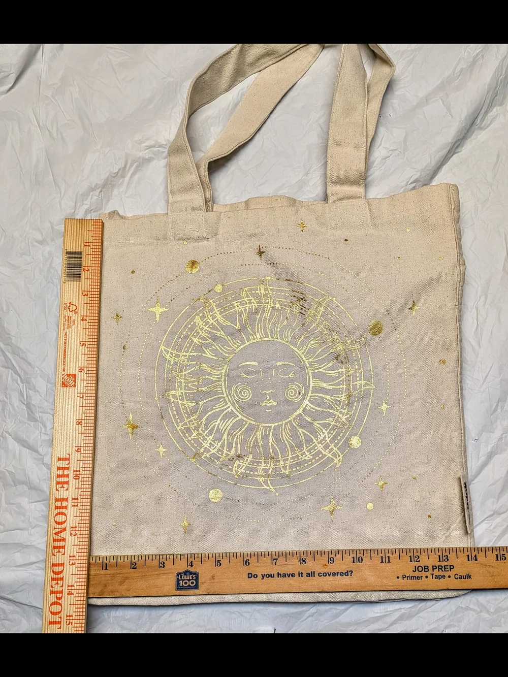 Cynthia Rowley Celestial Black Cream Gold Metallic Celestial Tote Bag Lot of 2